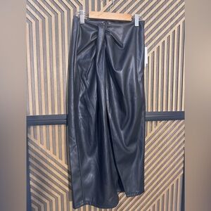 Nordstrom Black Faux Leather Skirt
